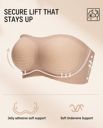 Strapless Full Coverage Bra | Stay-Put Support & Smooth Everyday Comfort