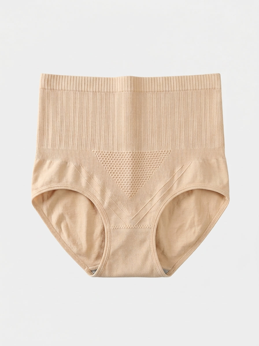High-Waist Ribbed Shaping Briefs with Tummy Control