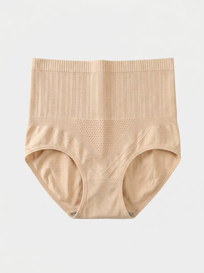 High-Waist Ribbed Shaping Briefs with Tummy Control