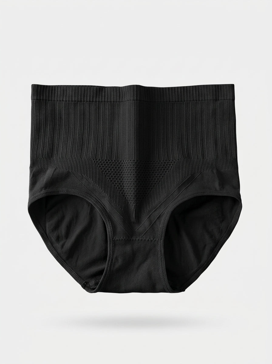 High-Waist Ribbed Shaping Briefs with Tummy Control