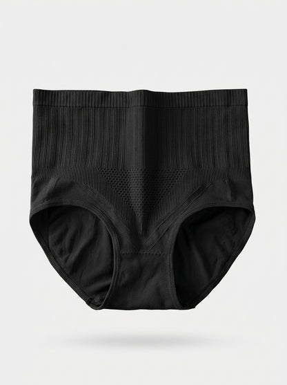 High-Waist Ribbed Shaping Briefs with Tummy Control