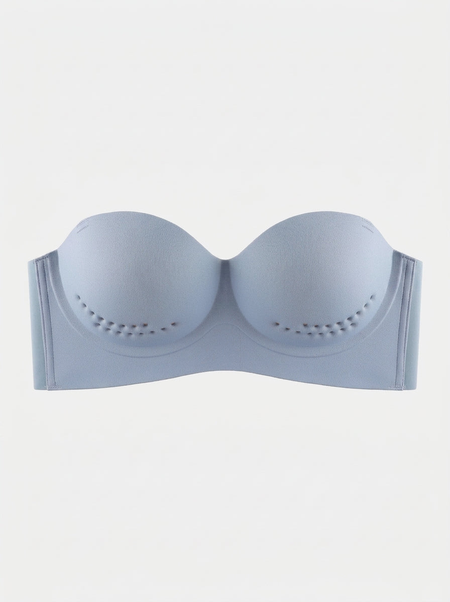 Strapless Push Up Bra with Breathable Latex Cups