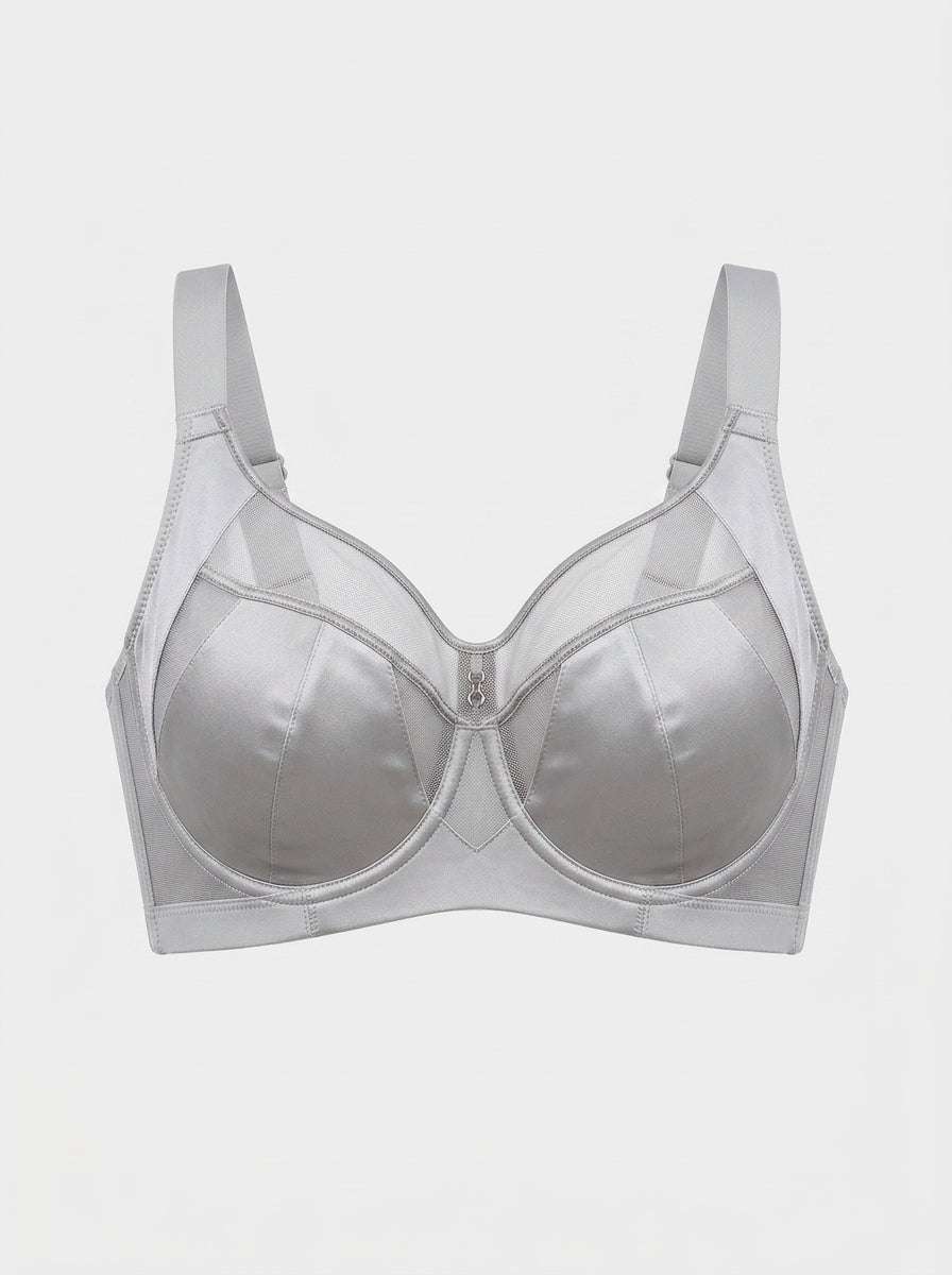 Full Coverage Underwire Bra with Mesh Sides