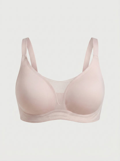 Wire-Free Support & Lift V-Neck Mesh Bra