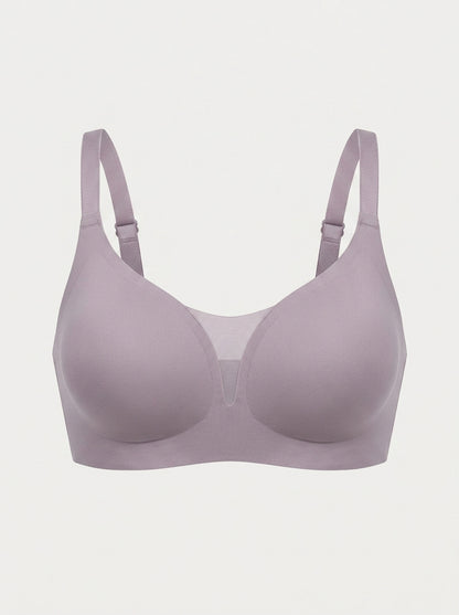 Wire-Free Support & Lift V-Neck Mesh Bra