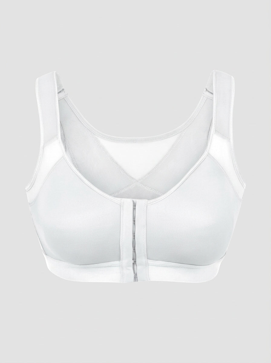 Front-Closure Posture Bra with Wire-Free Cups