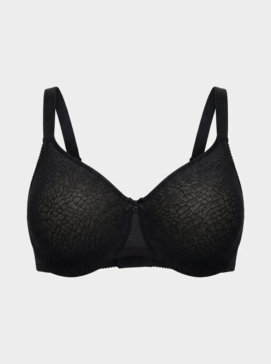 Floral Jacquard Underwire Full Coverage Bra