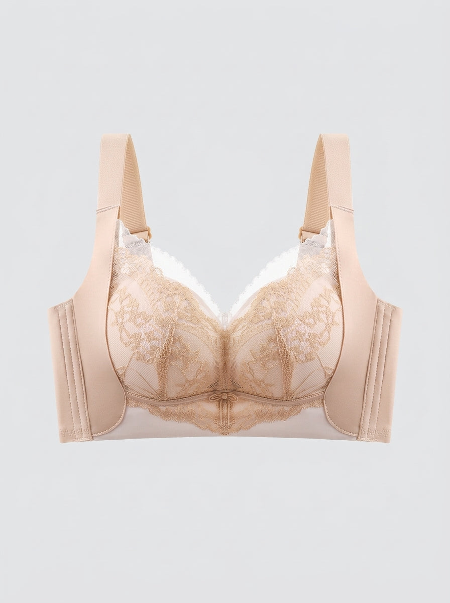 Floral Lace Underwire Bra with Wide Straps