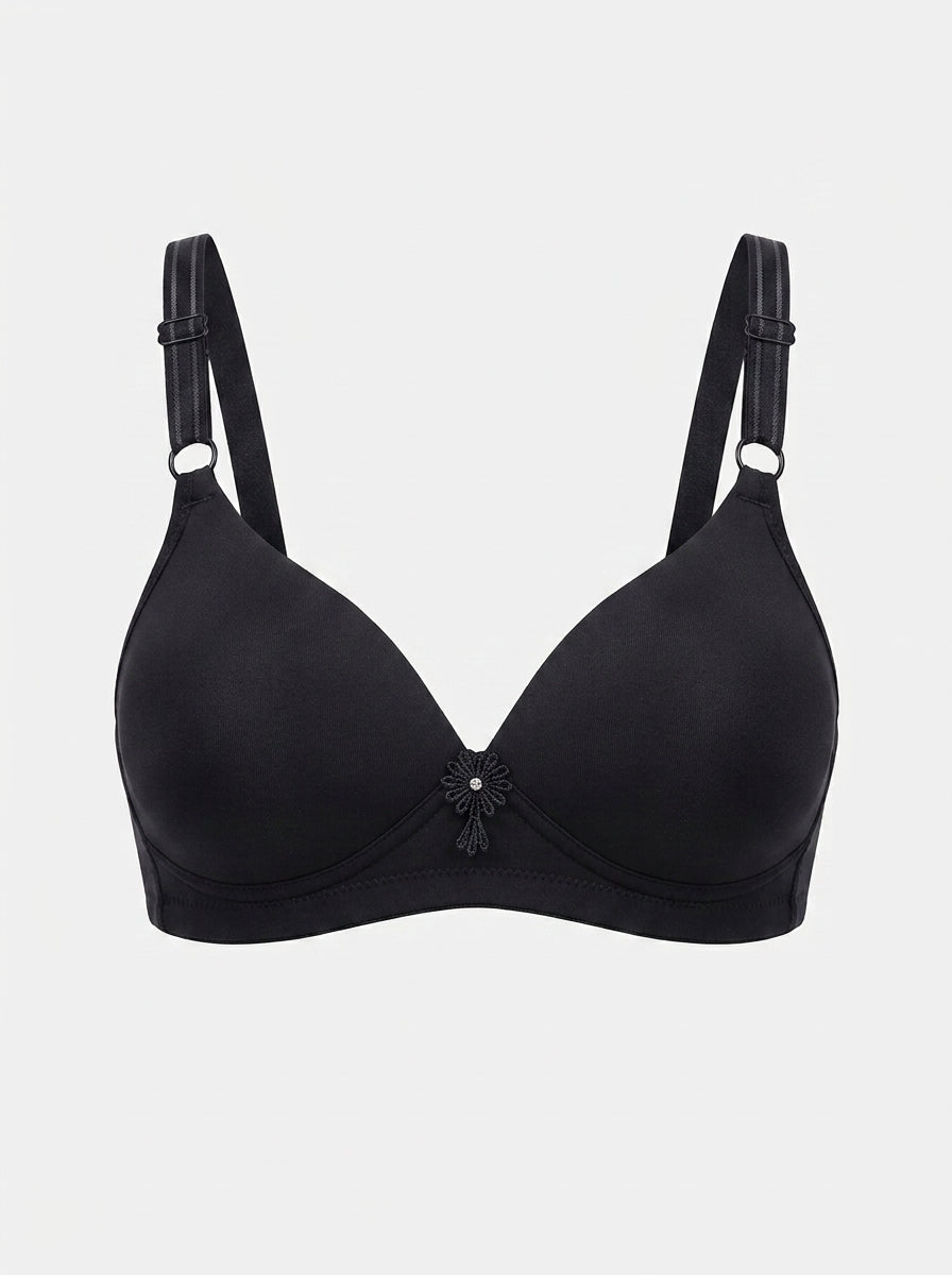 Thin Padded Bra with Wire-Free Comfort
