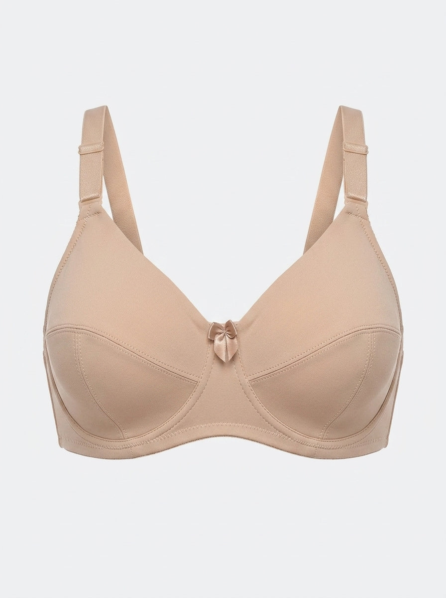 Full-Coverage Underwire Bra with Bow Detail