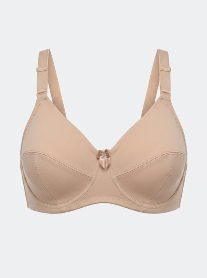 Full-Coverage Underwire Bra with Bow Detail