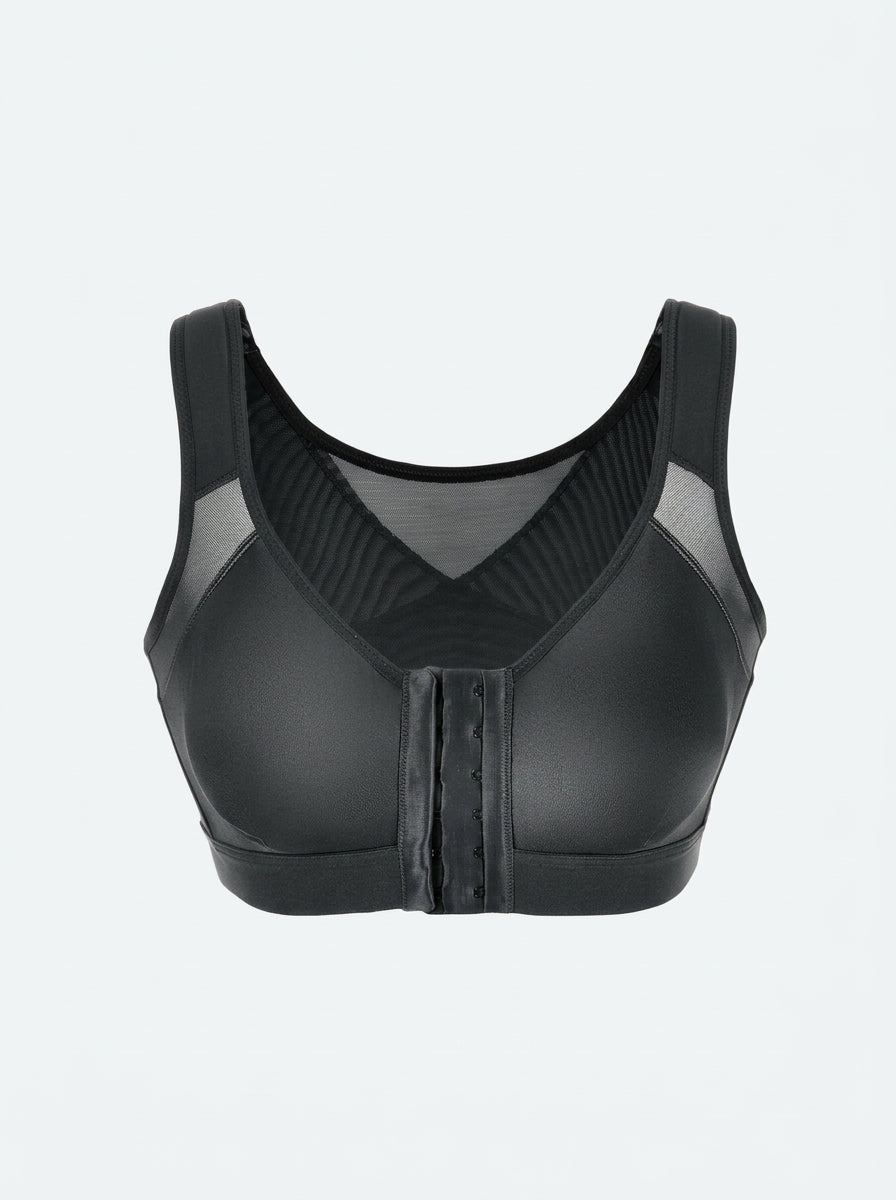 Front-Closure Posture Bra with Wire-Free Cups