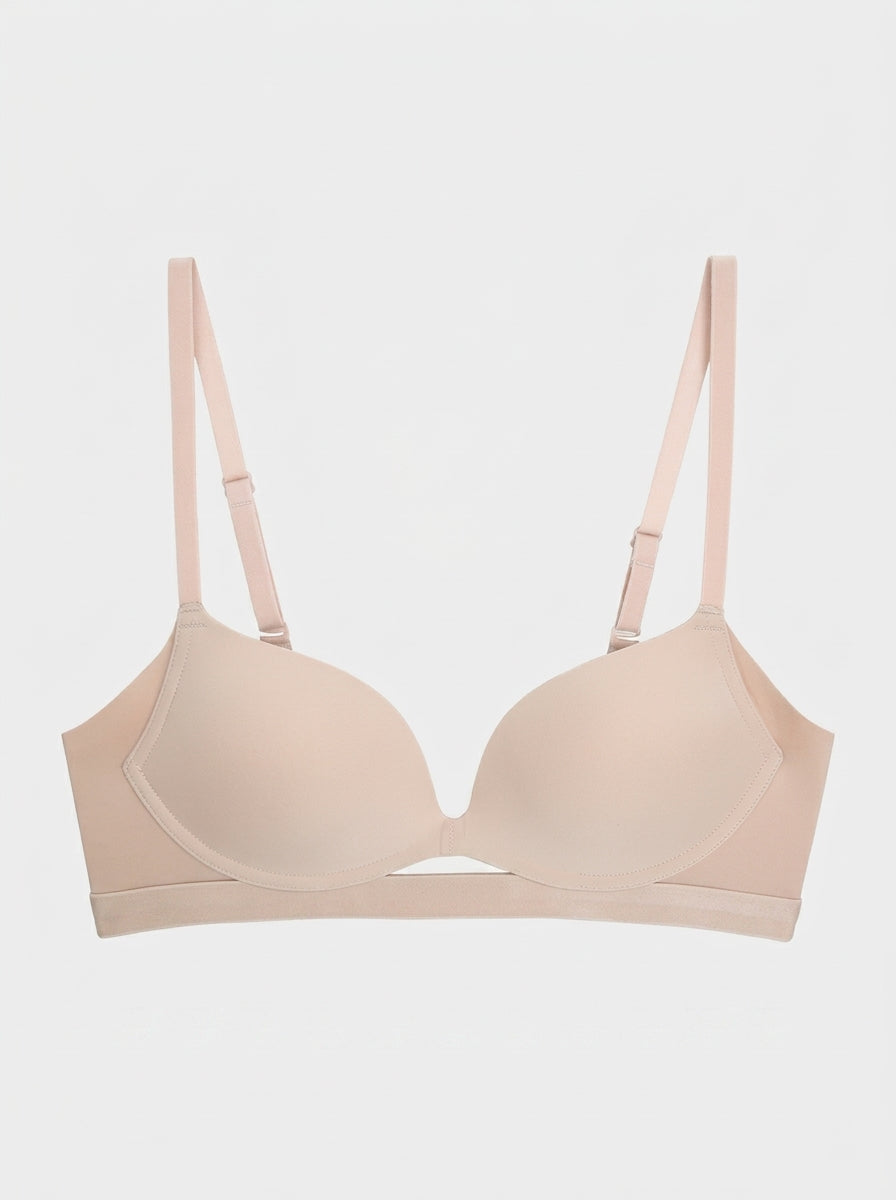 Wireless Push Up Bra with Cutout Front Smooth Bra
