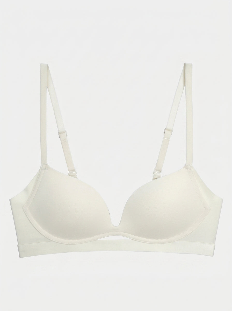 Wireless Push Up Bra with Cutout Front Smooth Bra