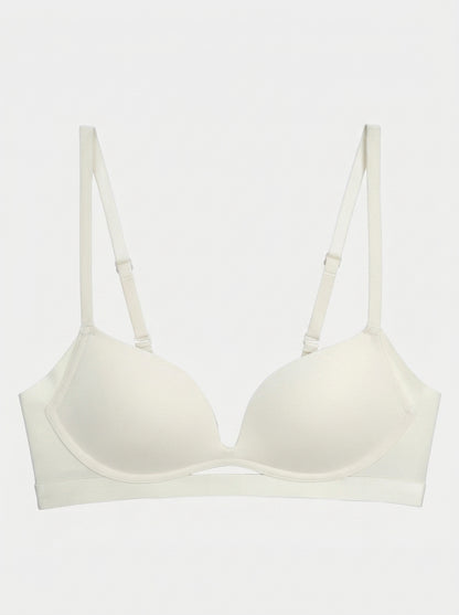 Wireless Push Up Bra with Cutout Front Smooth Bra