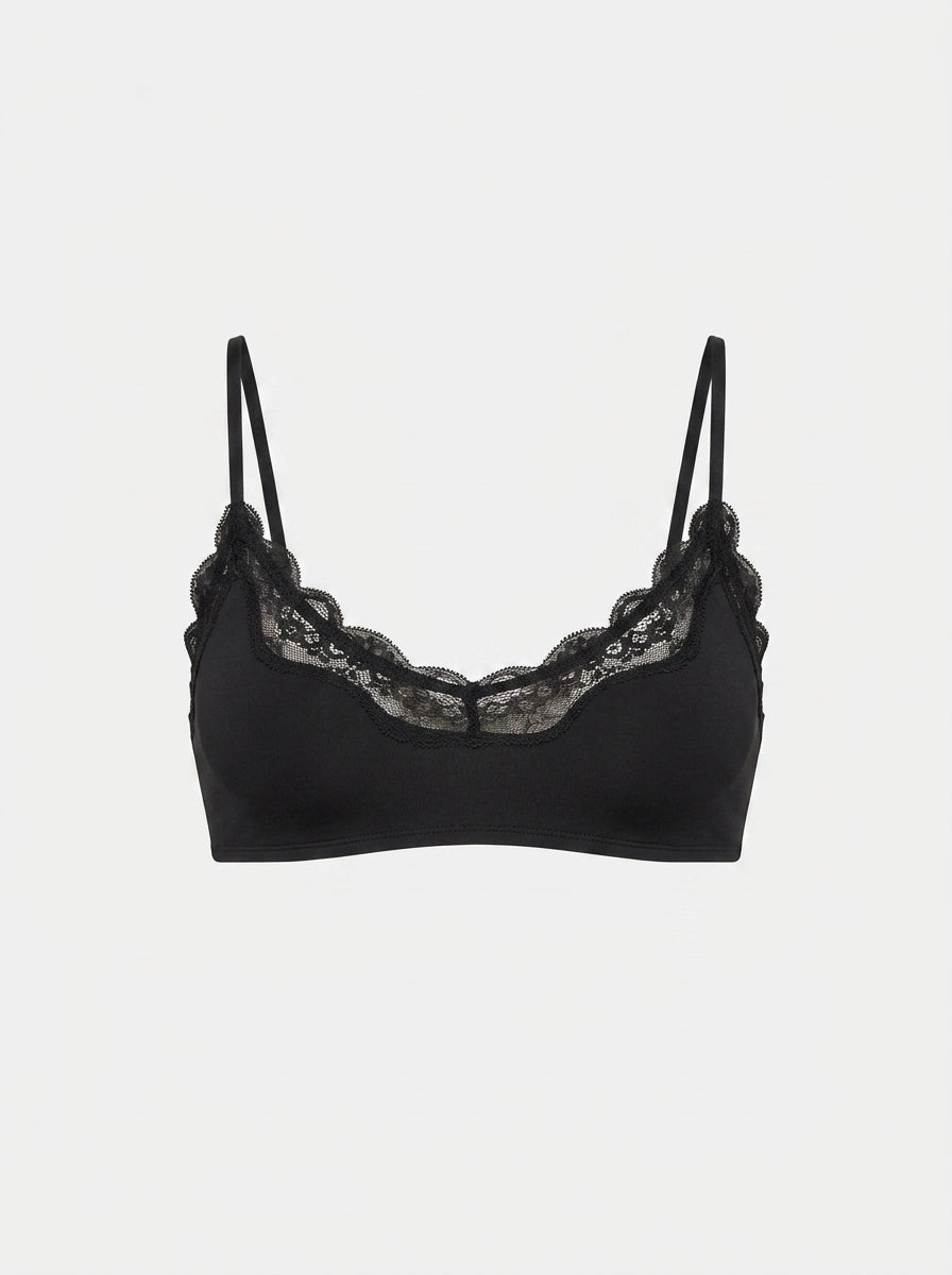 Lace-Trim Wireless Bralette