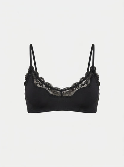 Lace-Trim Wireless Bralette