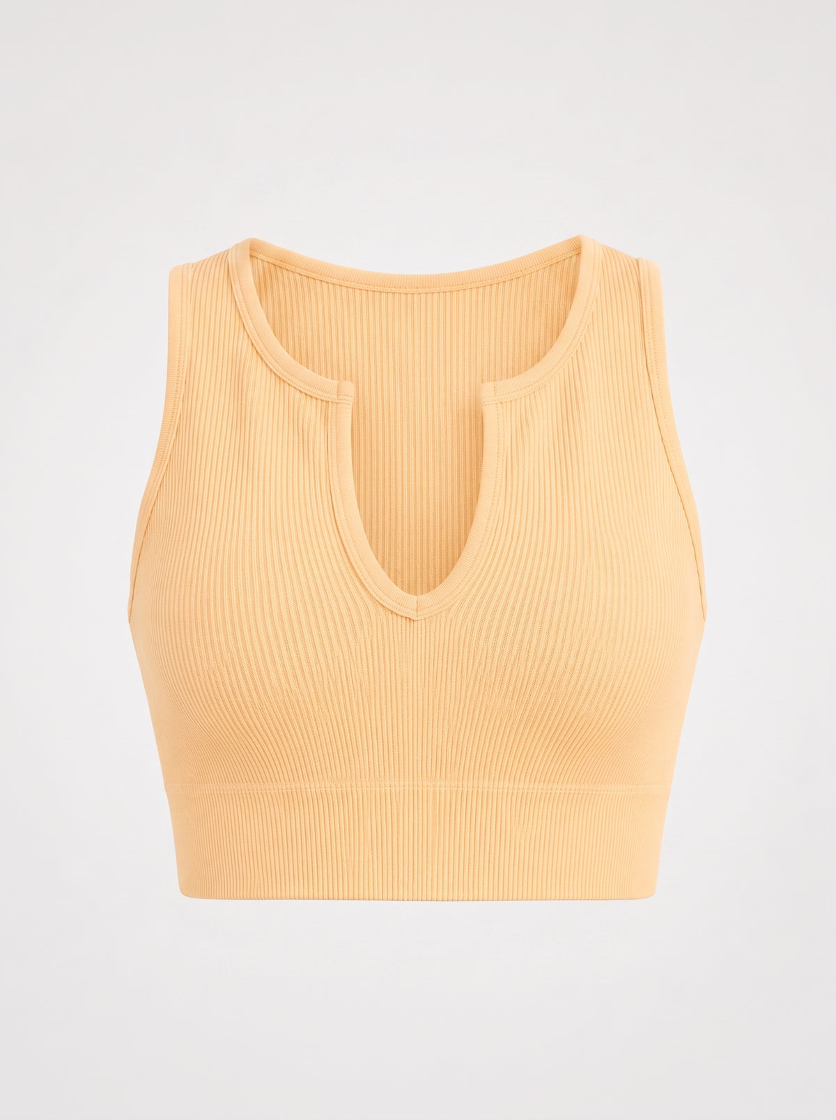 Ribbed Push-Up Cutout Crop Top