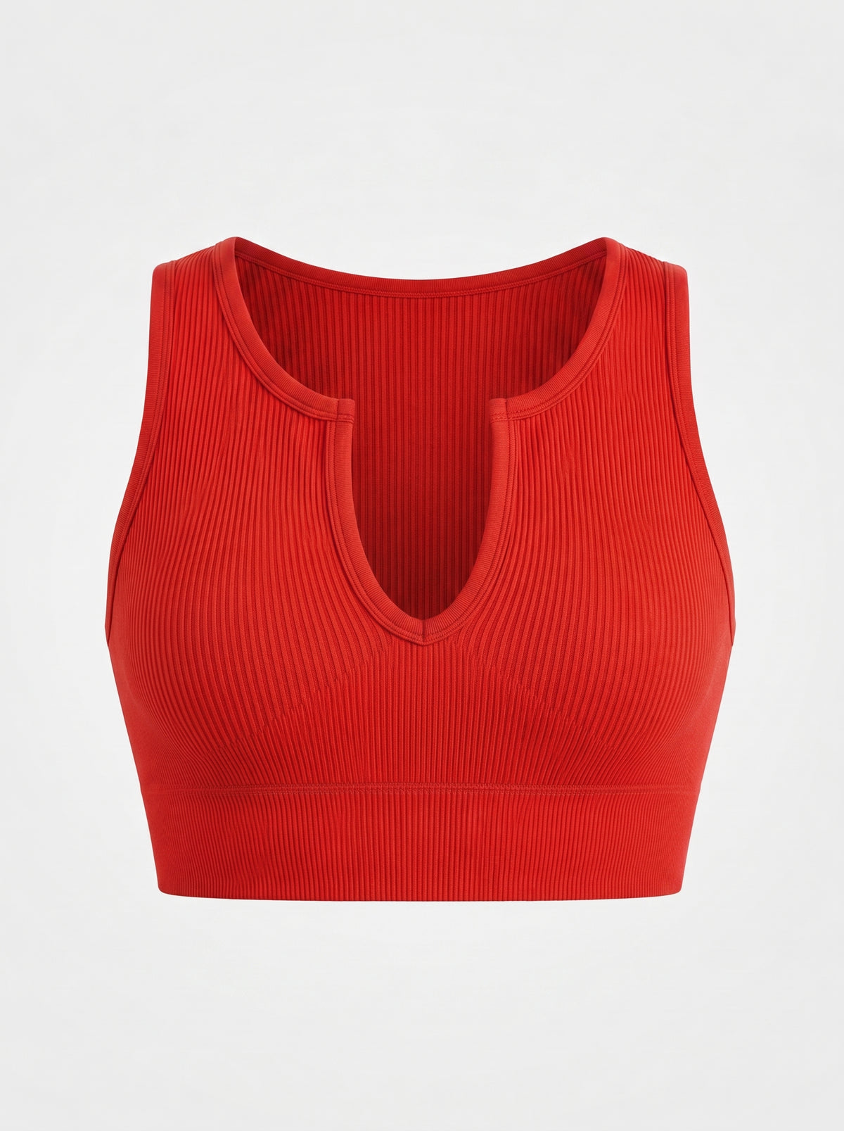 Ribbed Push-Up Cutout Crop Top