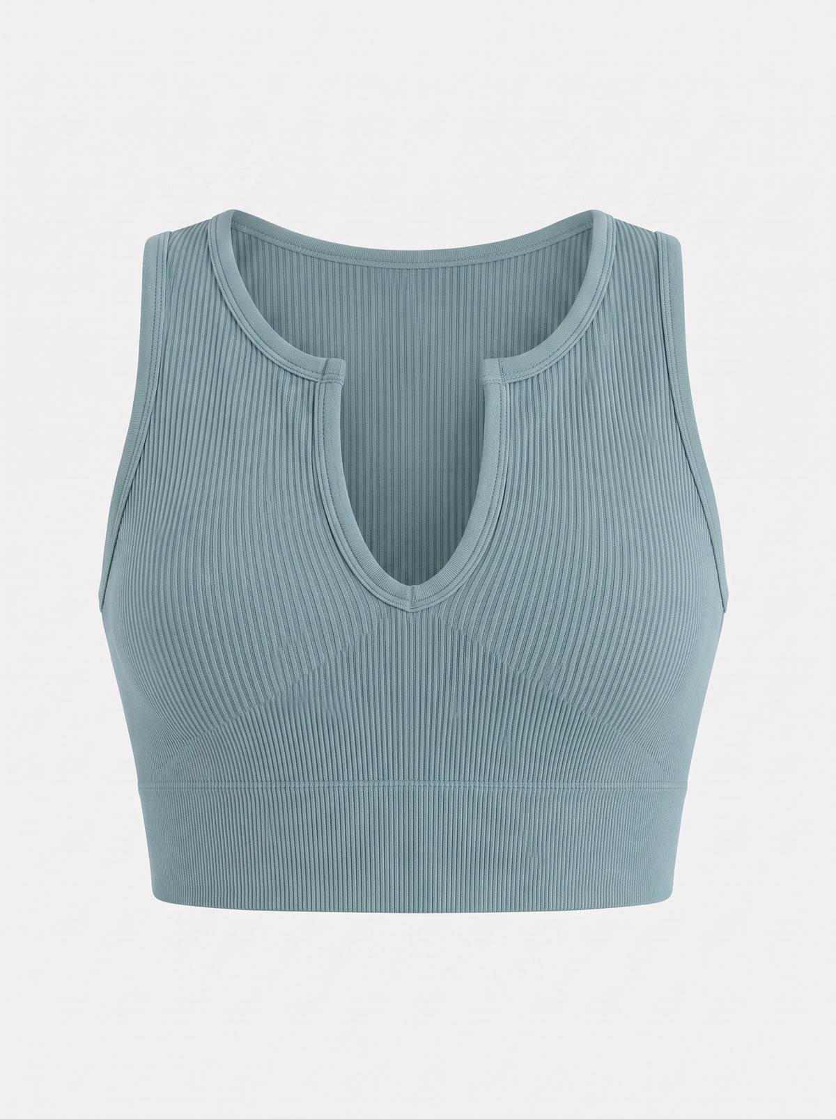 Ribbed Push-Up Cutout Crop Top