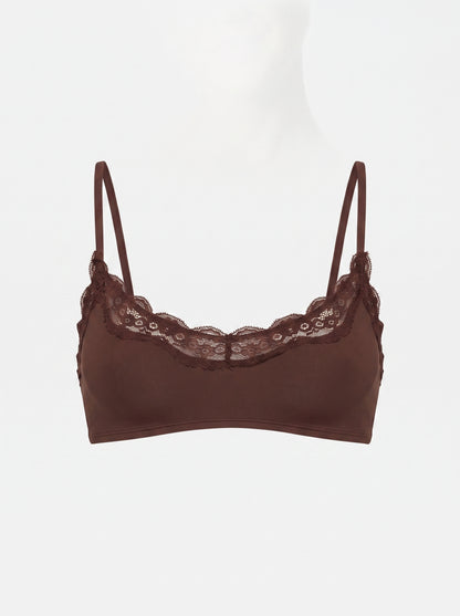 Lace-Trim Wireless Bralette