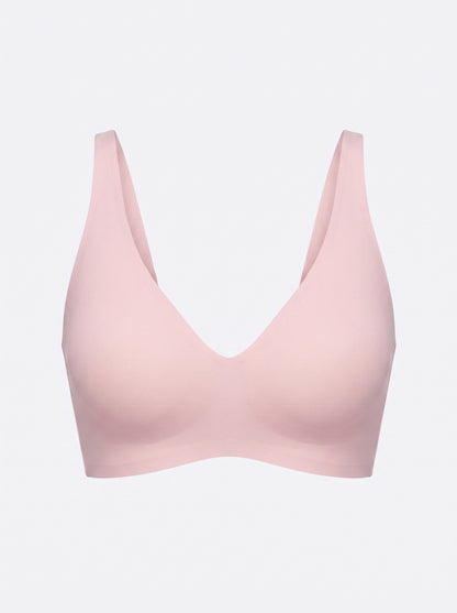 Soft Wireless Jelly Bra with Deep V-Neckline