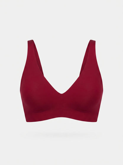 Soft Wireless Jelly Bra with Deep V-Neckline