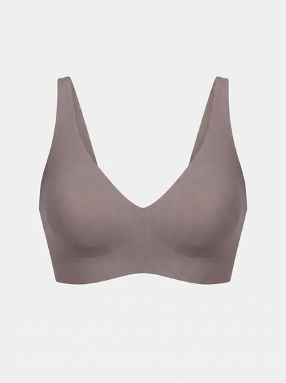 Soft Wireless Jelly Bra with Deep V-Neckline