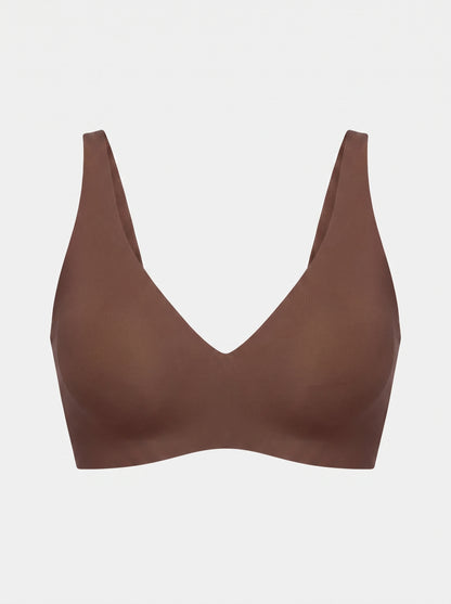Soft Wireless Jelly Bra with Deep V-Neckline