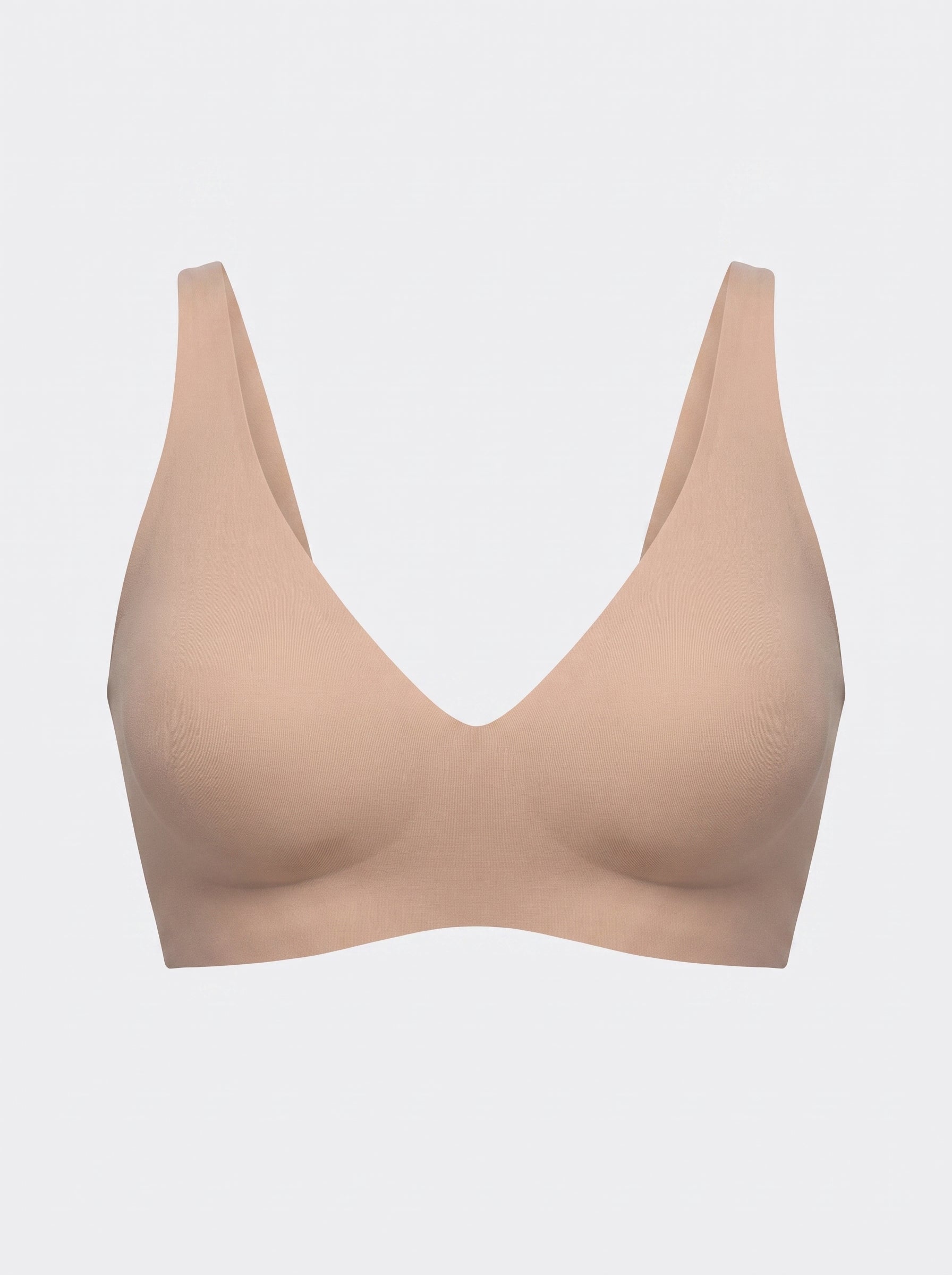 Soft Wireless Jelly Bra with Deep V-Neckline