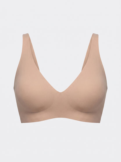 Soft Wireless Jelly Bra with Deep V-Neckline