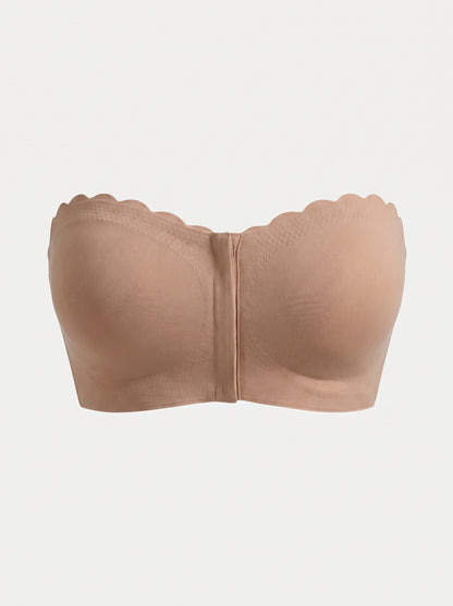 Strapless Push-Up Bra with Front Closure Support