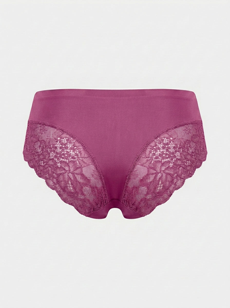 Silky Panties with Lace Side Panels
