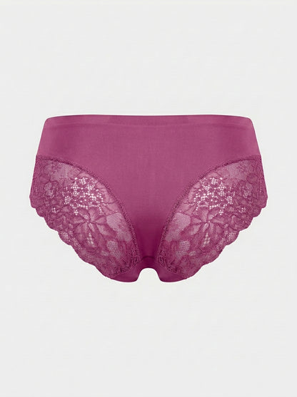 Silky Panties with Lace Side Panels