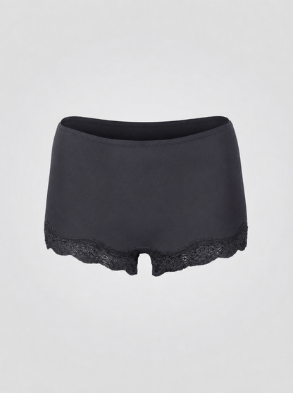 Lace Boy Shorts with Seamless Fit