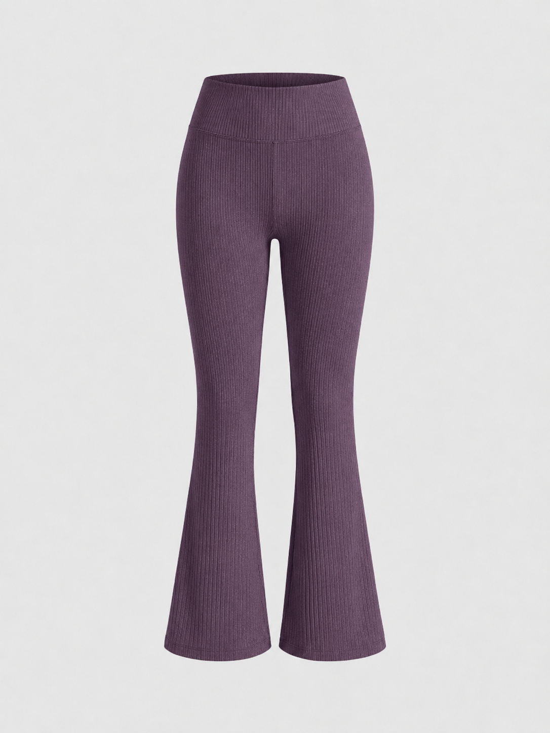 High-Waisted Ribbed Flare Leggings