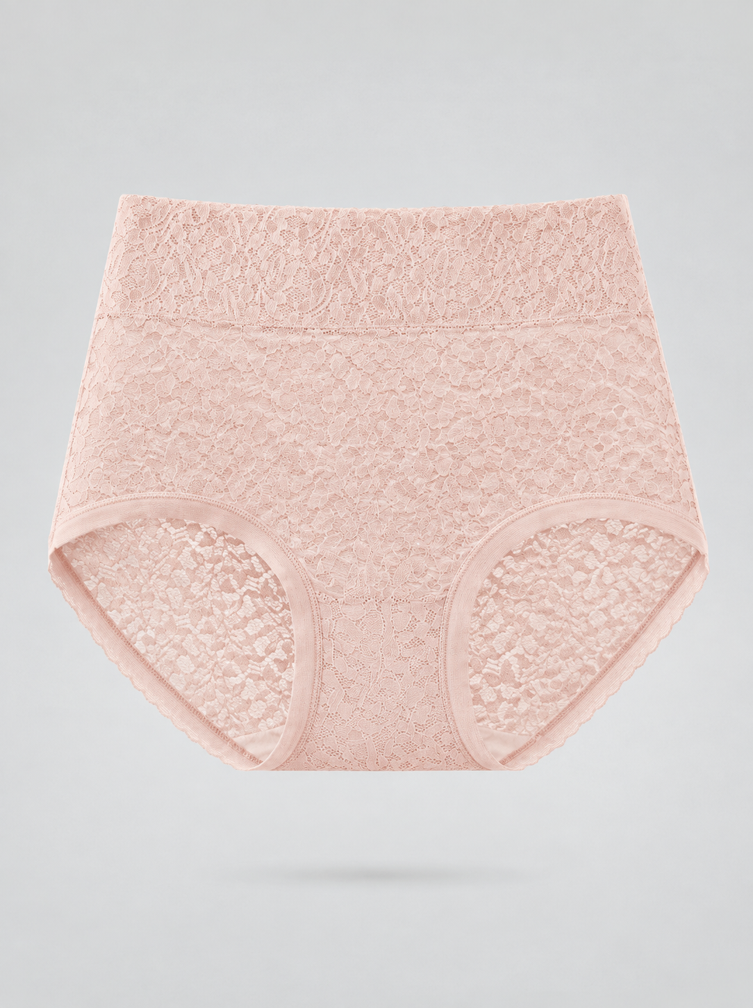 High-Waisted Lace Briefs with Full Coverage Fit
