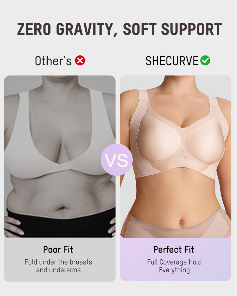 Wireless Full Coverage Bra with Breathable Support