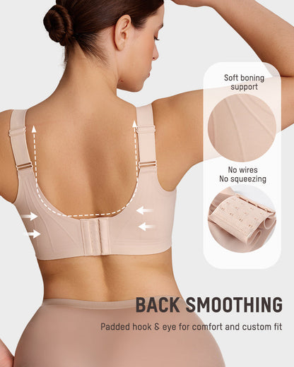 Wireless Full Coverage Bra with Breathable Support