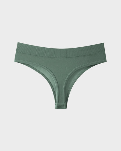 Seamless Thong Panties with Stretch Comfort (9-Pack)