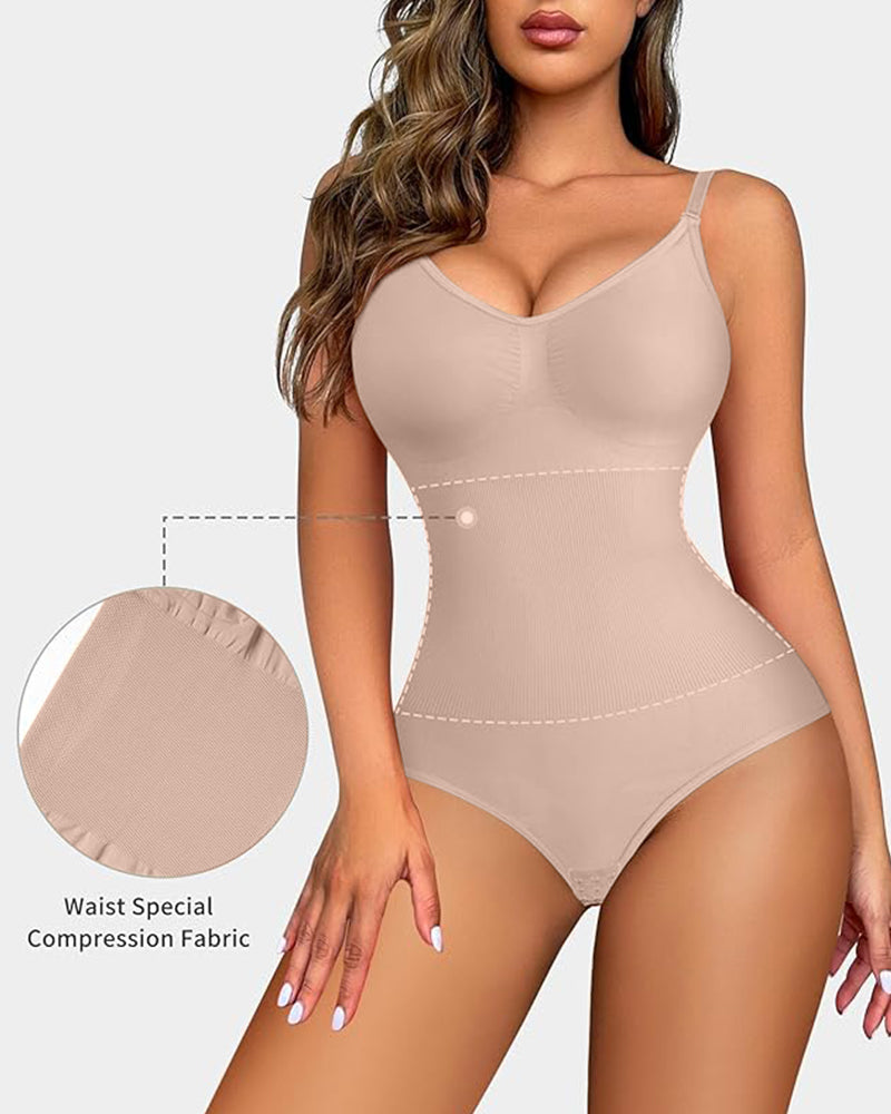 Seamless Shapewear Bodysuit with Built-In Bra | Tummy Control & Full Body Sculpting