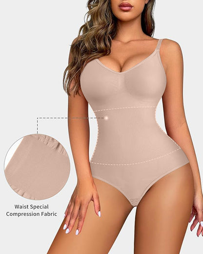 Seamless Shapewear Bodysuit with Built-In Bra | Tummy Control & Full Body Sculpting