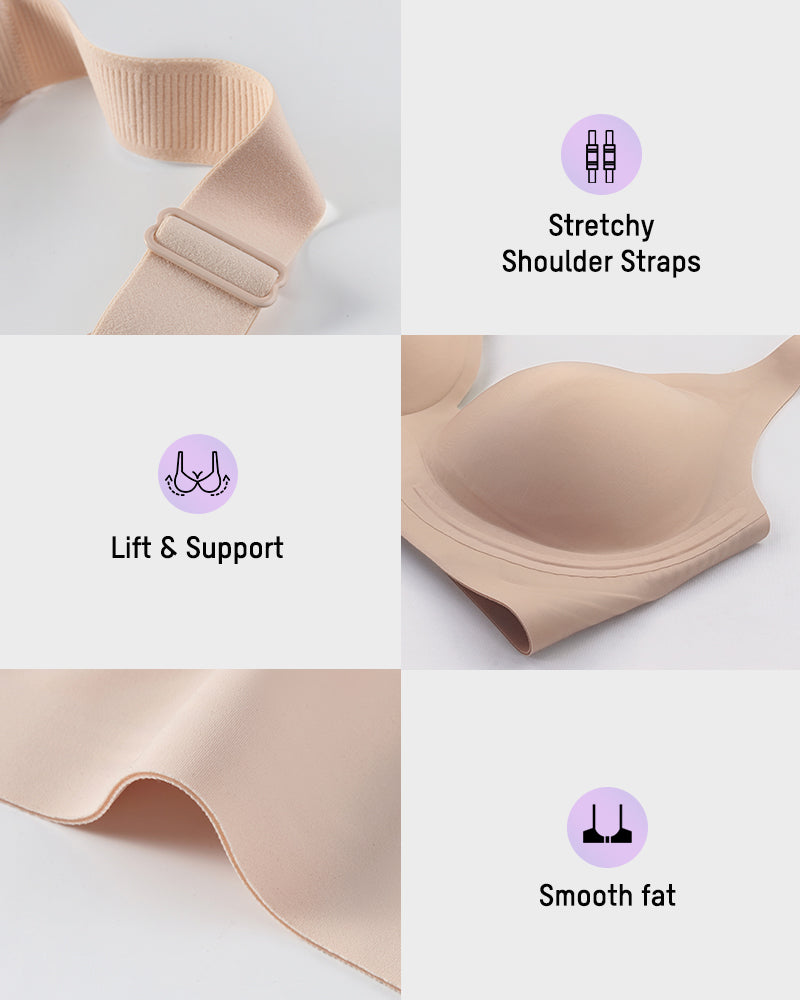 Wireless Full Coverage Bra with Seamless Comfort