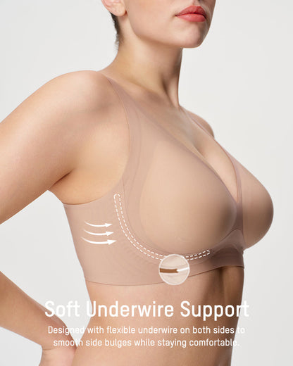 Wireless Full Coverage Bra with Seamless Comfort
