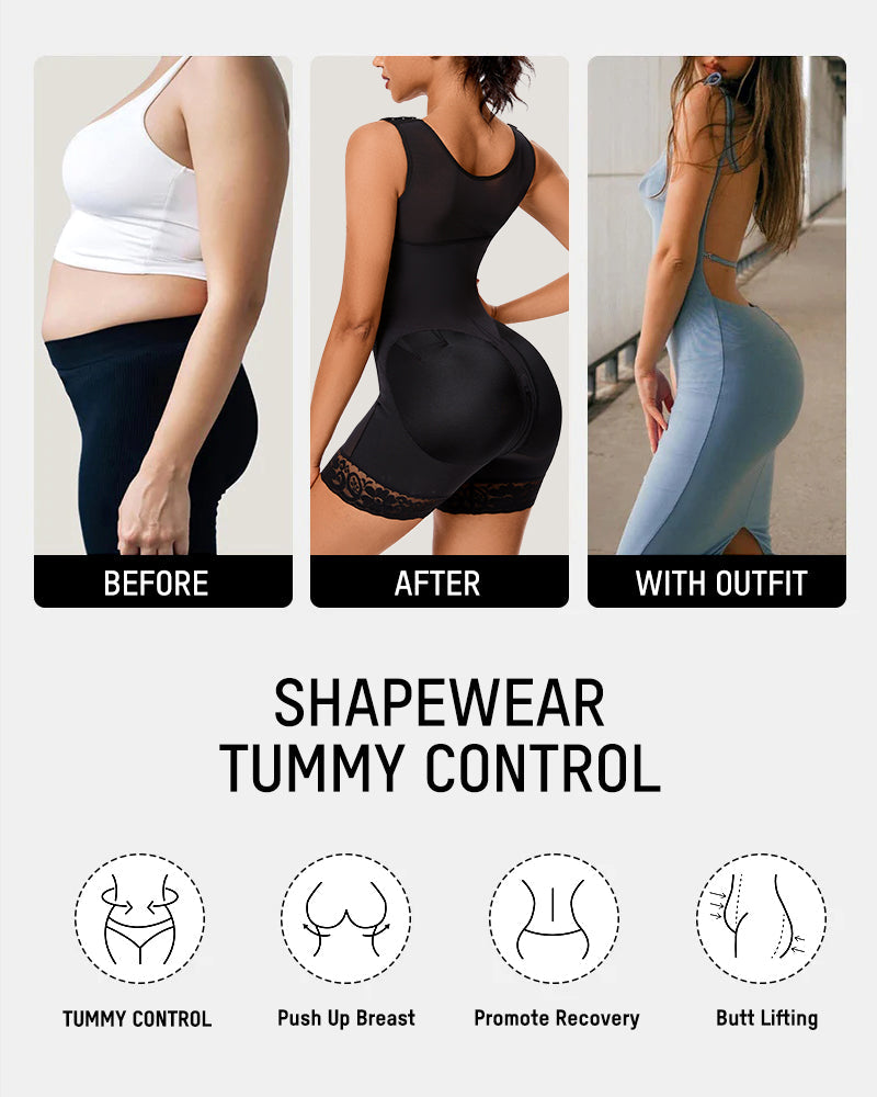 Front Closure Shapewear Bodysuit | Full Body Sculpting & Tummy Control