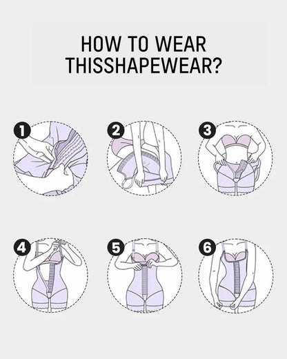Front Closure Shapewear Bodysuit | Full Body Sculpting & Tummy Control