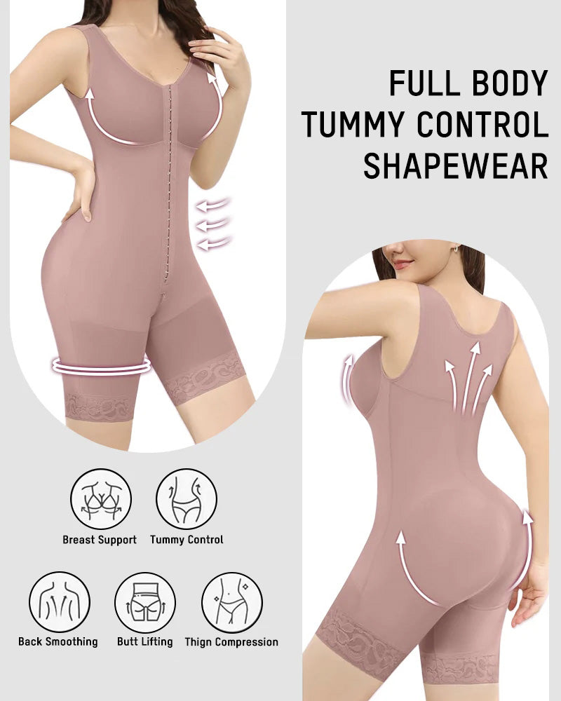 Front Closure Shapewear Bodysuit | Full Body Sculpting & Tummy Control