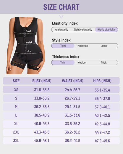 Front Closure Shapewear Bodysuit | Full Body Sculpting & Tummy Control