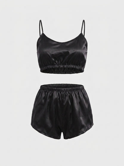 Satin Cami and Shorts Pyjama Set