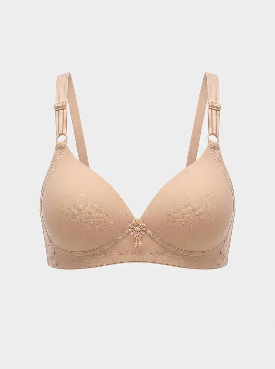 Thin Padded Bra with Wire-Free Comfort